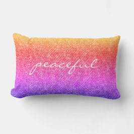 Vreedzame regenboog Denim ziet er omkeerbare draad Kussen