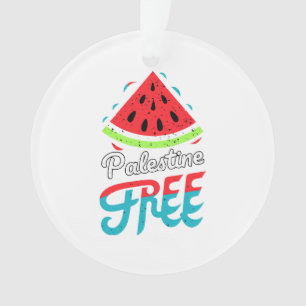 Vreedzame Slices Watermeloen Vrij Palestina - Onde Ornament