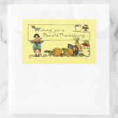 Vreedzame Thanksgiving Rechthoekige Sticker (Tas)