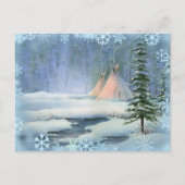 VREEDZAME TIPI & SNOWFLAKS VAN SHARON SHARPE BRIEFKAART (Voorkant)