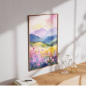 Vreedzame Valley Blooming Hills Wall Art Poster