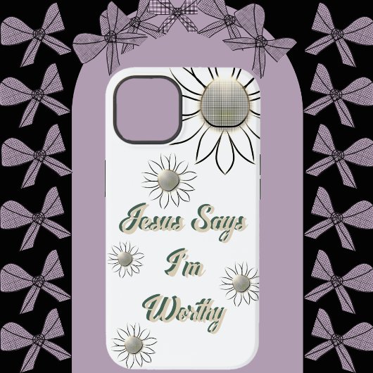 Vreedzame Vloer Jezus zegt dat ik een Worthy White Case-Mate iPhone Case