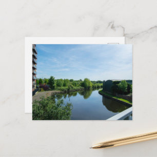 Vreedzame Waterkant bij Wakefield Waterfront Briefkaart