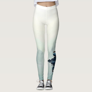 Vreedzame Waterside Meditatie Ontwerp Leggings