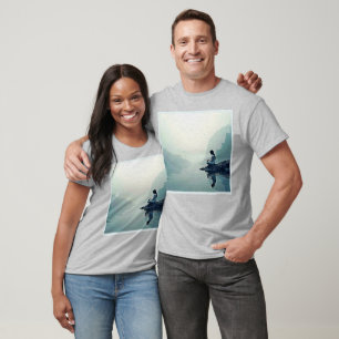 Vreedzame Waterside Meditatie Ontwerp T-shirt