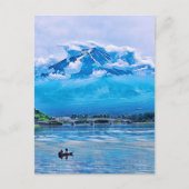 Vreedzame Waterverf Japans kunstontwerp Briefkaart (Voorkant)