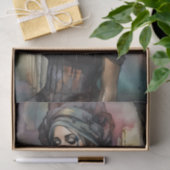 Vreedzame Waterverf Vrouw Danser Decoupage Tissuepapier (Geschenk)