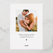 Vreedzame Wens Folie Vakantie Foto Kaart (Achterkant)