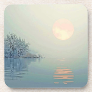 Vreedzame Winter Morning Art Bier Onderzetter