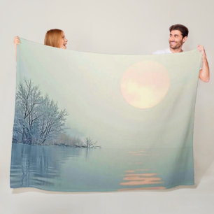 Vreedzame Winter Morning Art Fleece Deken