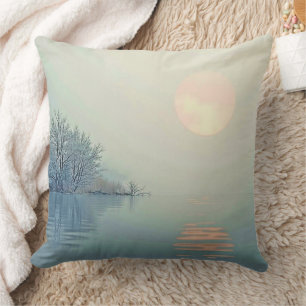 Vreedzame Winter Morning Art Kussen