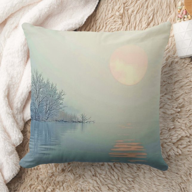 Vreedzame Winter Morning Art Kussen (Deken)