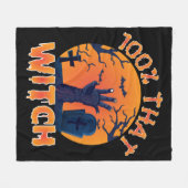 Vreemd 100% die heks Halloween Fleece Deken (Voorkant (Horizontaal))