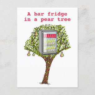 Vreemd 12 dagen kerstpatrijs in een perenboom feestdagenkaart