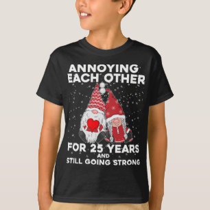 Vreemd 25 jaar kerstcadeaubonen huwelijk en huweli t-shirt