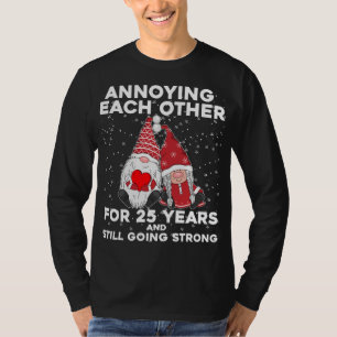 Vreemd 25 jaar kerstcadeaubonen huwelijk en huweli t-shirt