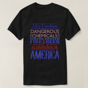 Vreemd 4 juli Onafhankelijkheid Beer Fireworks Dar T-shirt