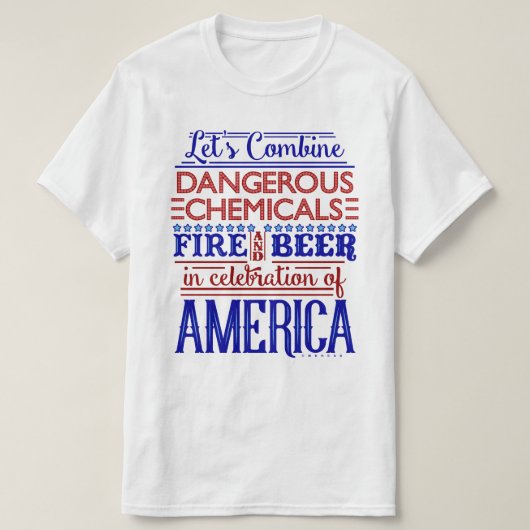 Vreemd 4 juli Onafhankelijkheidsdag Beer Fireworks T-shirt (Design voorkant)