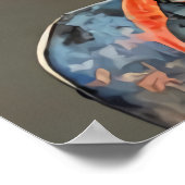 Vreemd bizarre portret van dode persoon | AI Art. Poster (Hoek)