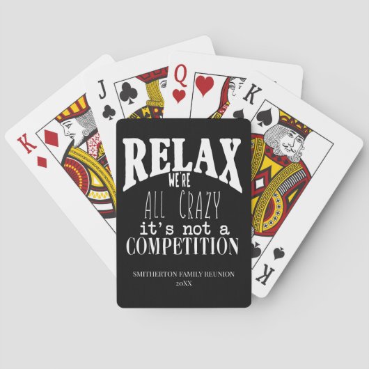 Vreemd dat we geen competitieve gezinshereniging z pokerkaarten (Achterkant)