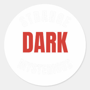 vreemd donker en mysterieus, Mr Ballen Ronde Sticker