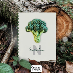 Vreemd elegante minimalistische gehaakte broccoli notitieboek