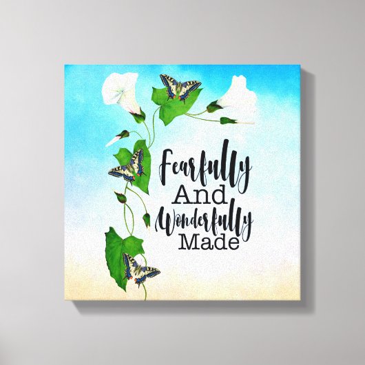Vreemd en prachtig gemaakt Psalm 139:14 Canvas Afdruk (Voorkant)