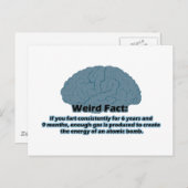 Vreemd feit - Atomic Fart Briefkaart (Voorkant / Achterkant)