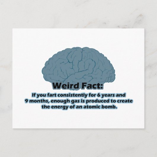 Vreemd feit - Atomic Fart Briefkaart (Voorkant)