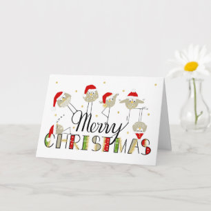 Vreemd gebaar kerstmis kaart