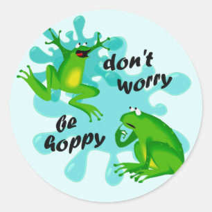 Vreemd genoeg ben je geen hoppy kikker ronde sticker