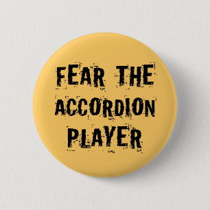 Vreemd genoeg de accordion Player Music Gift Ronde Button 5,7 Cm