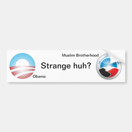 Vreemd hè? bumpersticker (Voorkant)