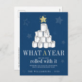 Vreemd jaar 2020: kerstboompapier feestdagenkaart (Voorkant / Achterkant)