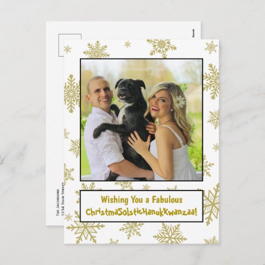 Vreemd leuk all-inclusive vakantie seizoensgebonde feestdagenkaart (Voorkant / Achterkant)