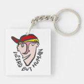 Vreemd, maar menselijk sleutelhanger (Achterkant)