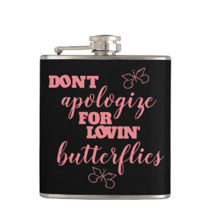 Vreemd niet voor Lovin' Butterflies Heupfles