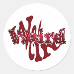 vreemd ronde sticker