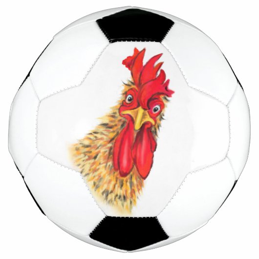 Vreemd verrast nieuwsgierig Voetbal van Rooster (Voorkant)