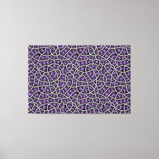 Vreemd Zen Stretched Canvas Print Paarse Abstract