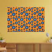 Vreemd zen stretched canvas Print Sinaasappel blau (Insitu (Woonkamer))