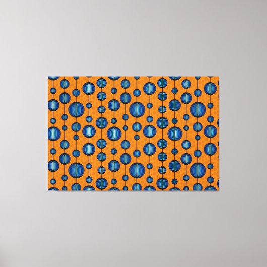 Vreemd zen stretched canvas Print Sinaasappel blau (Voorkant)