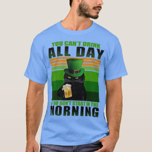 Vreemd zwart kat beer St Patricks Day dat je niet T-shirt