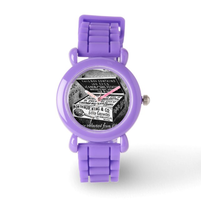 Vreemde  aardappeladvertentie horloge (Voorkant)