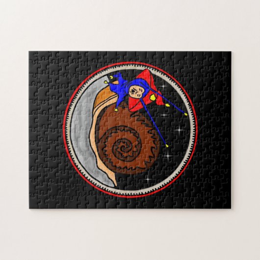 Vreemde Alien-slak op de moonpuzzel Legpuzzel (Horizontaal)