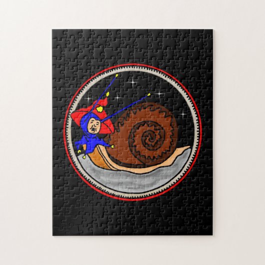 Vreemde Alien-slak op de moonpuzzel Legpuzzel (Verticaal)
