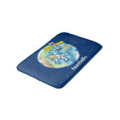 Vreemde astronaut in de ruimte en de cartoon badmat (Gekanteld)