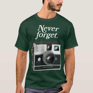 Vreemde  camera Vergeet nooit foto van Retro T-shirt
