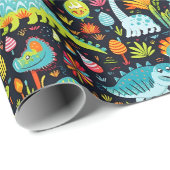 Vreemde dinosaurus jurassic dinosaurussen t rex ve cadeaupapier (Rol Hoek)