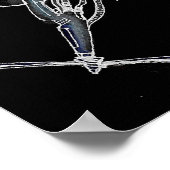 Vreemde garnalen inkt kunst poster (Hoek)